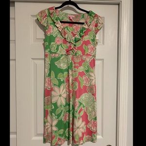 Lilly Pulitzer Pink & Green Dress Small